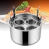 BXSZVOK Spaghettitopf Multifunktional Nudeltopf Topf 41.5 cm mit 4 Siebeinsatz,...