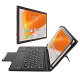 Zunate 10,1-Zoll-Android-Tablet, 2-in-1-Tablet mit Schutzhülle und Tastatur, 8-MP-Kamera...