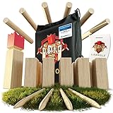 Liebholz® Original Kubb Wikinger Wurfspiel [TESTSIEGER] inkl. Tragebeutel &...