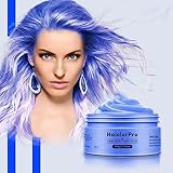 HaiolorPro Blau Temporäre Haarfarbe Auswaschbar, haarfarbe wachs für Männer und Frauen,...