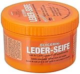 GLYZERIN-LEDERSEIFE, Dose mit Schwamm, 250ml