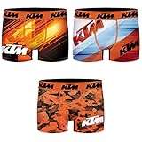 KTM by Freegun Boxershorts für Herren Unterwäsche Polyester Pant Men´s Boxer 3 er Pack,...