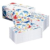 Winkey Staubschutzmaske für Kinder, 3-lagig, Haifischwal, Tierdruck, mit elastischer...