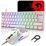 MK21 Gaming Tastatur und Maus Set, RGB 60% Mechanische Tastatur, 62 Tasten Wired...