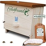 Erdenfreund® Hummelhaus mit Wachsmottenklappe + Fester Verschluss Räuberschutz...