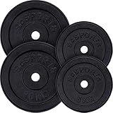 ScSPORTS® Hantelscheiben - Set 30kg, 2x5/2x10kg, 30 mm, Gusseisen - Hantelscheiben-Set,...