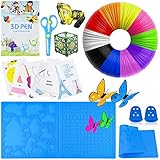 3D stift Vorlage, 3D Stift Filament PLA, Silikonpad Schablone, mit 2 Fingerschutz und...