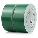 BOMEI PACK Grünes Panzertape Wasserfest 50 mm x 30 m - 2 Rollen Green Panzertape...