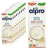 Alpro - 10er Pack Sojadrink ohne Zucker 1 Liter - Soja Soya Drink ungesüßt 100 %...