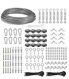 60mΦ2mm Rankhilfe Drahtseil kit, Seilspanngarnitur Stahlseil Edelstahl, Stahlseil...