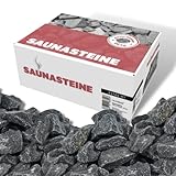 ULTINESS - Saunasteine 20 kg OLIVIN DIABAS finnische Aufgusssteine Dampfsteine für...