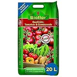 Bioflor Tomaten- & Gemüse-Erde Premium 20 L I Gemüse- & Tomaten-Erde für gesundes...