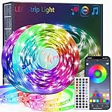 LED-Streifen, 5 Meter, LED-Streifen, RGB 5050, Musikfunktion, APP und Bluetooth-Controller...