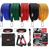 Resistance Bands Widerstandsband Set Textil mit Trainings-eBook - Expander Tubes Bänder...