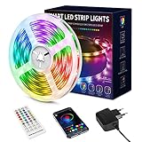 Beaeet Led Strip 10m, Led Streifen mit Fernbedienung und App, Led Kette Band Musik Sync...