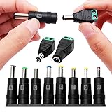 8 in 1 Universal DC Netzteil Adapter, 5.5x2.1 mm KUOQIY Buchse auf Stecker DC Hohlstecker...