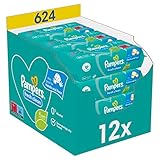 Pampers Fresh Clean Feuchttücher 12 Packungen (12 x 52 Stück), 624 Feuchttücher, milder...