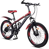 Aoyo Kinderfahrrad 20 Zoll mit Variabler Geschwindigkeit Red Mountain Bike, bequemer...