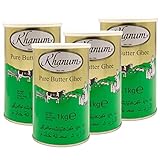 Khanum - Pure Butter Ghee - Bestes Butterfett zum Braten und Kochen im 4er Set à 1 kg...