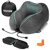 HOMIEE Reise Nackenkissen, Orthopädisches Nackenkissen, Schlafen Memory Foam Stoff...