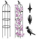 Garten-Obelisk-Spalier für Kletterpflanzen im Freien, 6 Ft, Rosenbusch, rundes Spalier...