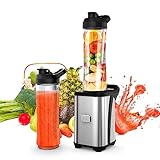 Enfmay Mixer Smoothie Maker - 350W Smoothie Maker to Go mit 2x600ml Flaschen - Tragbarer...