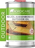 Nordicare Holzöl Außenbereich [1L] für Lärche, Eiche, Teak oder Akazienholz I Holz Öl...