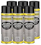 BREHMA 6X Bitumen Unterbodenschutz Black Edition 500ml Steinschlagschutz Spray schwarz