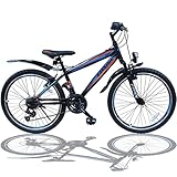 Talson 26 Zoll Mountainbike Fahrrad MIT GABELFEDERUNG & Beleuchtung 21-Gang Shimano Faster...