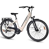 DERUIZ E-Bike 28 Zoll Elektrofahrrad Alu mit 7-Gang Shimano Nabenschaltung, Quartz Pedelec...