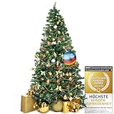 Premium Künstlicher Weihnachtsbaum; Naturgetreuer PVC Tannenbaum mit 1200 Baum-Spitzen;...