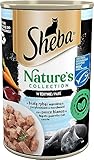 Sheba Katzenfutter Nassfutter Nature's Collection in Pastete mit Weißfisch garniert mit...