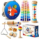 Sweet time Musikinstrumente für Kinder, Musik Kinderspielzeug mit Xylophon, Holzspielzeug...