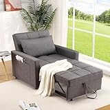 Litake 3-In-1 Klappsofa Schlafsessel mit Bettfunktion,Leinenstoff Schlafsofa Klein...