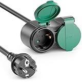 deleyCON 20m Outdoor Verlängerungskabel IP44 Spritzwasserschutz Stromkabel Netzkabel...