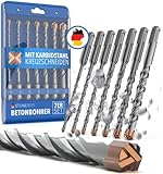 STONE REEF Betonbohrer Set Profi - [7-teilig inkl. Bohrerkassette] - SDS Plus Bohrer Set...