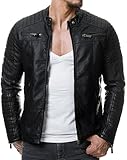 Redbridge Herren Jacke Übergangsjacke Biker Lederjacke Echtleder Kunstleder Baumwolle mit...