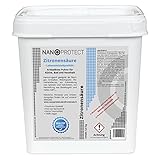 Nanoprotect Zitronensäure | 5 kg | Kristallines Pulver in Lebensmittelqualität E330 |...
