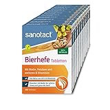 sanotact Bierhefe Tabletten • 10x400 Tabletten • 100% natürliche Bierhefe vegan •...