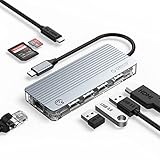 ORICO USB C Dockingstation - 8 in 1 USB C Hub mit 4K HDMI, 100W PD Ladegerät, RJ45, SD/TF...