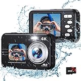 Digitalkamera, Jckduhan 4K wasserdichte Digitalkamera 48MP Autofocus Unterwasserkamera mit...