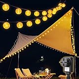 SALCAR 10m LED Lampion Außen, 40er Laternen LED Lichterkette, Wasserdicht Gartenlaterne...