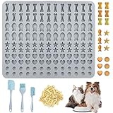 Backmatte Hundekekse,130 Gitter, Silikon Backform, Mit Backpinsel und Teigschaber, für...
