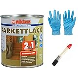 2 in 1 Hartlack Parkettlack, Grundierung und Lackierung inkl. 1 Pinsel von E-Com24 750 ml...