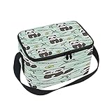 WowPrint Isolierte Lunch-Tasche, niedlicher Panda, wiederverwendbare Kühltasche für...