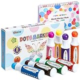 Ohuhu Abwaschbare Bingo Dabbers, 8 Farben Dot Marker für Kleinkinder (40 ml) mit einem...
