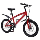 OUKANING 18 Zoll Kinderfahrrad Für Mädchen Jungen 1.25-1.4m, Mountainbike Mit...