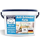 plid® Anti Schimmelfarbe Innen Weiß für alle Wände [DAUERHAFTER SCHUTZ] -...