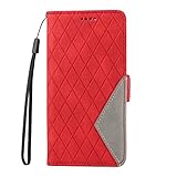 BLOTECH Linie Rhombus Handytasche für Huawei P10 Lite Handyhülle Women's Bifold...