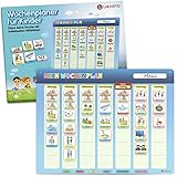 LIKARTO Wochenplaner für Kinder - Montessori Magnettafel inkl. 198 Magnete & Kordel -...